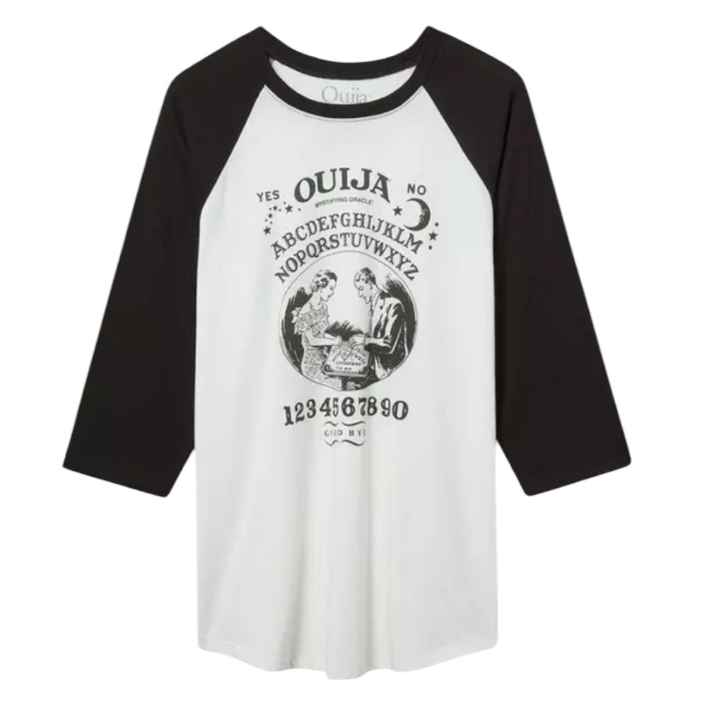 Torrid Ouija Classic Fit Cotton Raglan Tee Size 2
